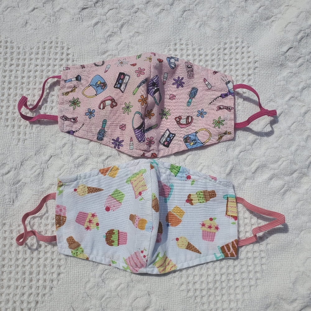 2 Pack of Handmade Masks - Pink Diva/Sweets - Picture 2 of 6